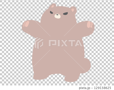 くま 両手を広げる 主線なし くま 両手を広げる 主線なし 129138625
