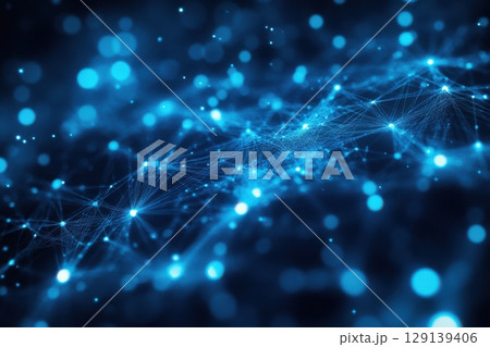 A blue background with a lot of dots and lines A blue background with a lot of dots and lines 129139406