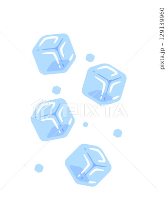 Cartoon ice cubes vector isolated illustration stock illustration 129139960
