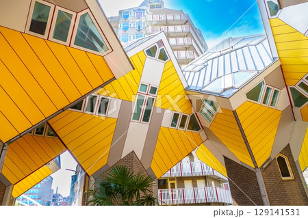 Architectural Marvel Unique Cube Houses in Rotterdam, Netherlands. A Testament to Innovation 129141531