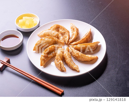 fried chips with spicy sauce fried chips with spicy sauce 129141818
