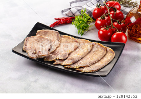 Boiled beef tomgue slices appetizer Boiled beef tomgue slices appetizer 129142552