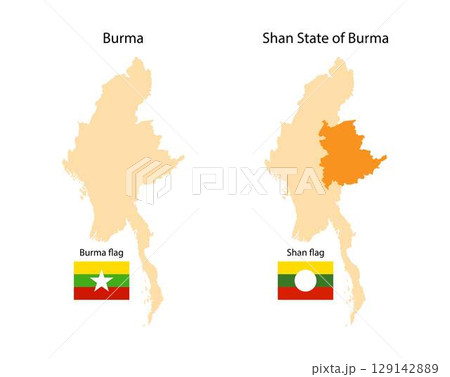 illustration of Social studies and geography, Shan State known by the endonyms Shanland is a state of Myanmar, The Shan state, with many ethnic groups, is home to several armed ethnic armies 129142889