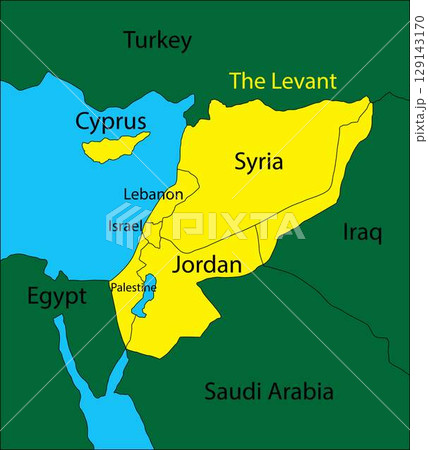 illustration of history and geography, Maps of the Levant, The Levant is the name on the eastern Mediterranean coast of Asia Minor and Phoenicia 129143170