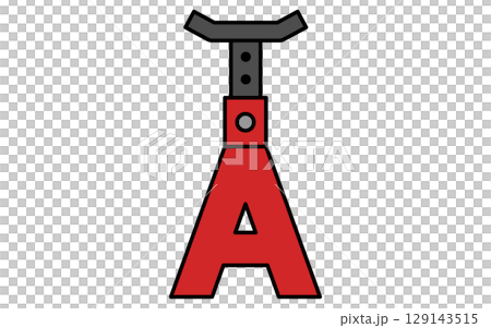 Jack stand, simple and cute line drawing icon 129143515