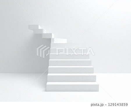 白い階段 129143859