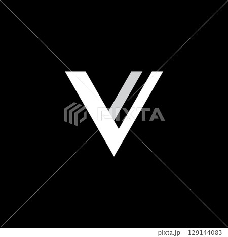 Initial V Minimal letter logo template design with modern and luxury geometric shape.Logo for business, brand, company,business card or identity and fashion. Initial V Minimal letter logo template design with modern and luxury geometric shape.Logo for business, brand, company,business card or identity and fashion. 129144083