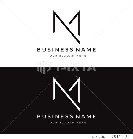 Logo design for the initial letter M monogram or geometry that is unique, modern, luxurious and elegant. Logo for business, brand, business card and company. Logo design for the initial letter M monogram or geometry that is unique, modern, luxurious and elegant. Logo for business, brand, business card and company. 129144125