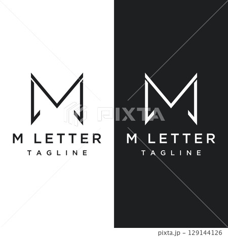Logo design for the initial letter M monogram or geometry that is unique, modern, luxurious and elegant. Logo for business, brand, business card and company. Logo design for the initial letter M monogram or geometry that is unique, modern, luxurious and elegant. Logo for business, brand, business card and company. 129144126