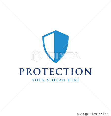 Protection Logo design with modern and unique shield concept.Logo for business , protection , web. 129144162