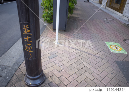 銀座の並木通りの風景 銀座の並木通りの風景 129144234