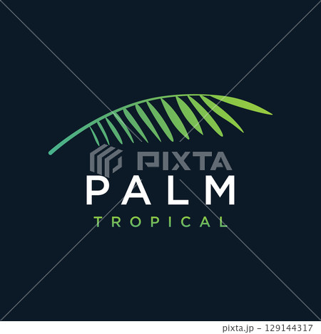 Premium and luxury palm leaf summer tropical therapy botanical logo template design. Premium and luxury palm leaf summer tropical therapy botanical logo template design. 129144317