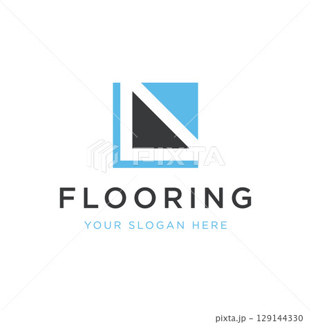 Premium classic parquet wood tile or ceramic tile logo template design. 129144330