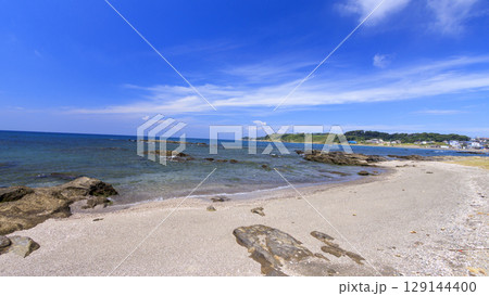 三浦半島の相模湾より和田長浜の夏 129144400