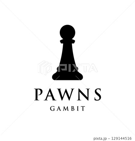 Retro vintage chess club logo template design.Logo for tournament, badge, sport. 129144516