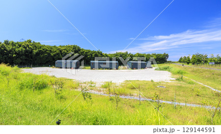 三浦半島唯一の遊園地のソレイユの丘の夏 129144591