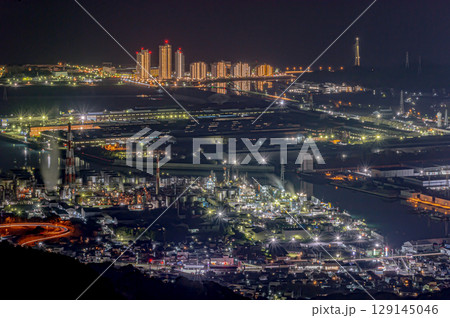 森林公園 雨の森展望台より望む和歌山工場夜景 森林公園 雨の森展望台より望む和歌山工場夜景 129145046