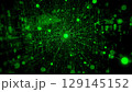 Abstract modern digital black technological background with glowing rays and green elements 129145152