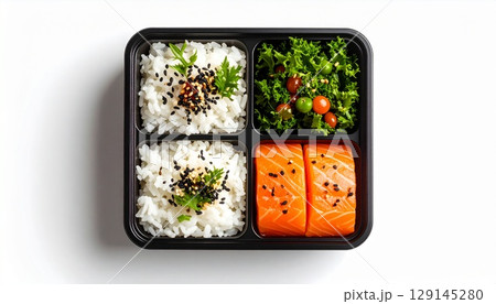 set of transparent glass transparent meal on white background 129145280