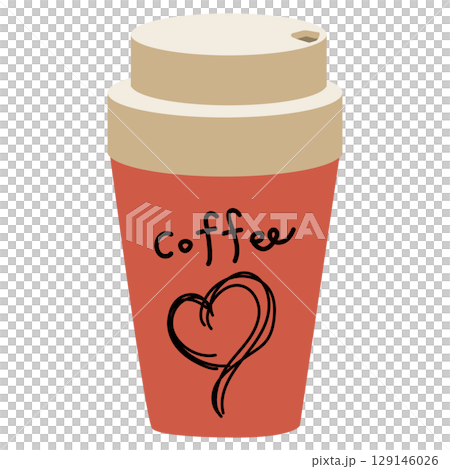 テイクアウトコーヒーのイラスト テイクアウトコーヒーのイラスト 129146026