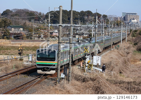 JR宇都宮線上り電車 JR宇都宮線上り電車 129146173