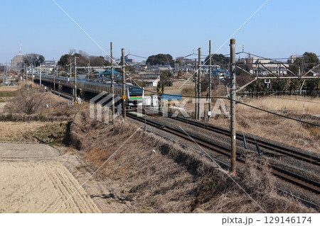JR宇都宮線上り電車 JR宇都宮線上り電車 129146174