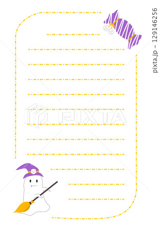 cute Halloween note paper with line cute Halloween note paper with line 129146256