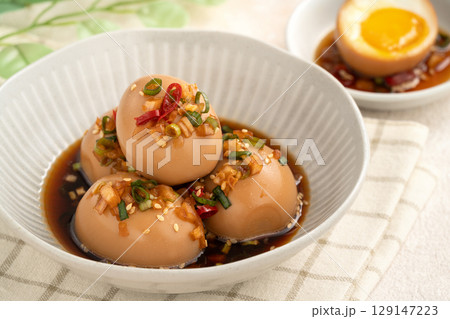 半熟卵 半熟玉子 半熟タマゴ 129147223