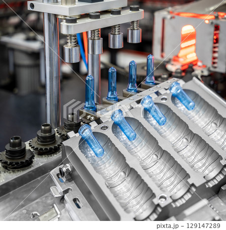 Automatic PET Plastic Bottle Blow Moulding Machine. 129147289