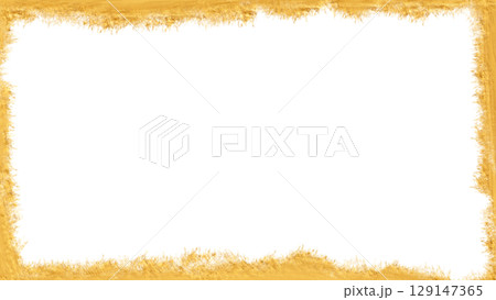 透明背景の金色テクスチャ長方形フレーム 透明背景の金色テクスチャ長方形フレーム 129147365