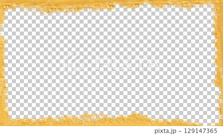 透明背景の金色テクスチャ長方形フレーム 透明背景の金色テクスチャ長方形フレーム 129147365