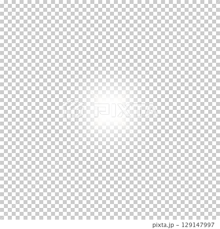 White luminous ball light effect on transparent background 129147997