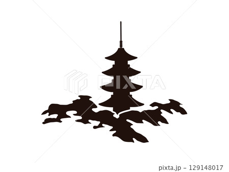 森と五重塔 129148017