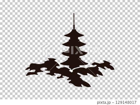 森と五重塔 129148017