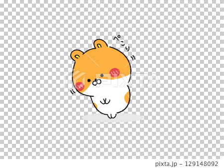 A cute hamster bowing 129148092