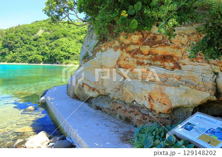 【島根県】快晴の島津島の生痕化石（隠岐の島　知夫里島） 129148202