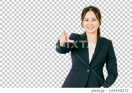 Business woman, female, pointing, presentation, OL, hand sign, business, explanation, check, planner, Business woman, female, pointing, presentation, OL, hand sign, business, explanation, check, planner, 129148272