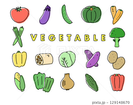 野菜のイラストセット 野菜のイラストセット 129148670