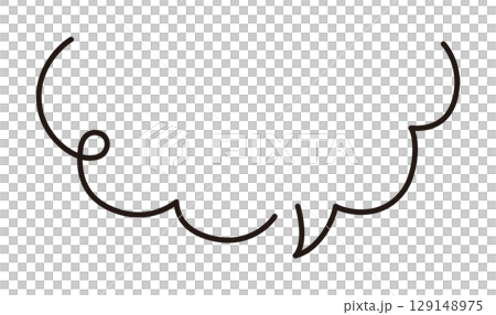 簡單語音氣泡的向量插圖。單項、框架、邊框、語音氣泡 129148975