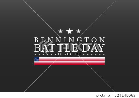 Bennington Battle Day Modern Poster with Flag and Star 129149065