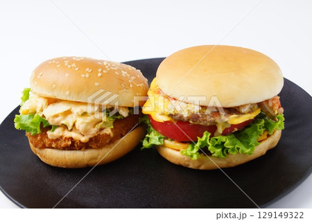 ダブルチーズバーガー　海老フィレオバーガー 129149322