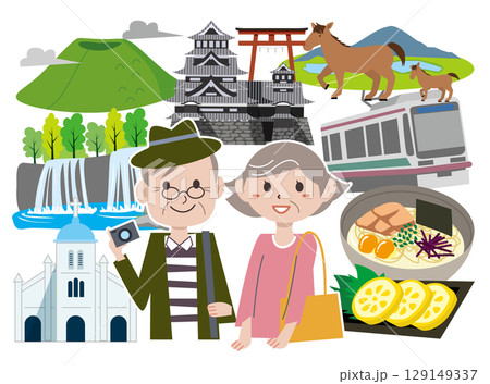 熊本県の人気観光スポットとご当地グルメ 129149337