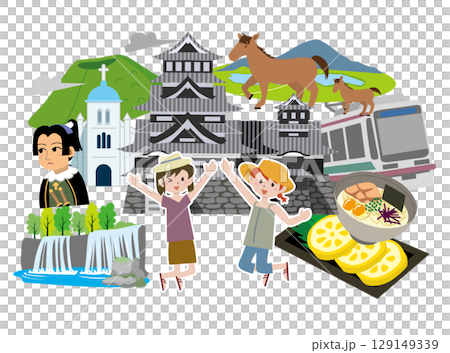 熊本縣的熱門旅遊景點和當地美食 129149339