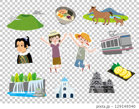 Popular tourist spots and local cuisine in Kumamoto Prefecture 129149340