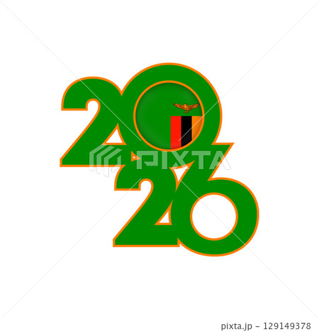 2026 banner with Zambia flag inside. 129149378