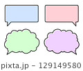 カラフルでシンプルな吹き出し01 129149580