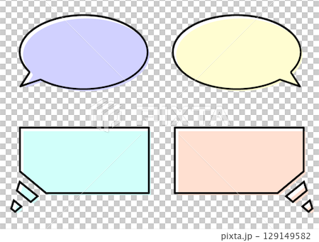 Colorful and simple speech bubble 02 Colorful and simple speech bubble 02 129149582