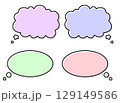 カラフルでシンプルな吹き出し04 129149586