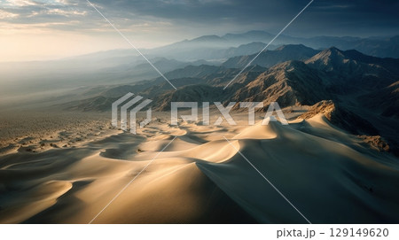 Vast expanse of desert dunes Vast expanse of desert dunes 129149620