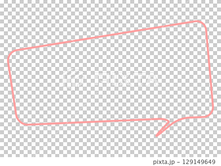 A simple pink square speech bubble 129149649